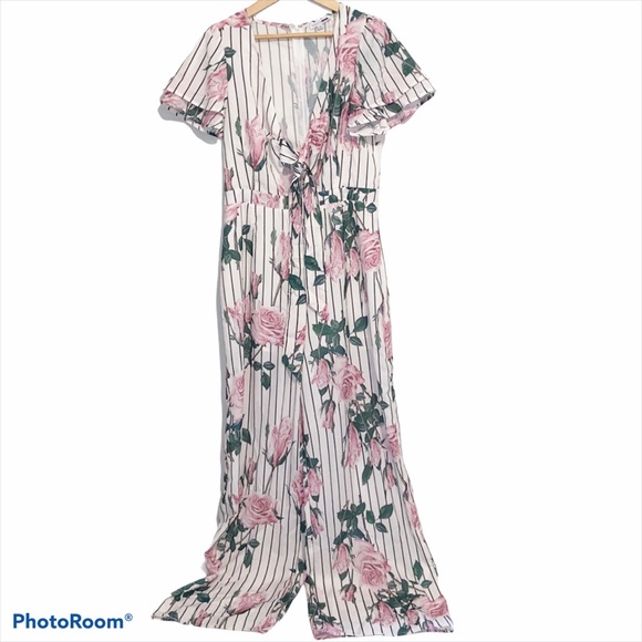 Fashion Nova Floral print jumpsuit Large - Picture 3 of 16